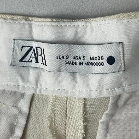 Zara Cargo Pants Cream Women's Size Small - Picture 4 of 4
